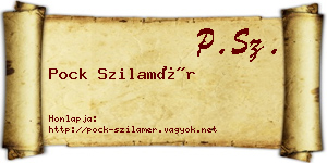 Pock Szilamér névjegykártya